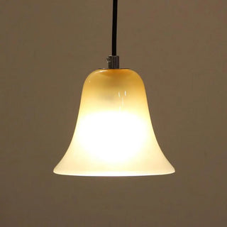 ZOWALA - Modern Bedroom Bell Coffee White Glass Pendant Light Image - 2