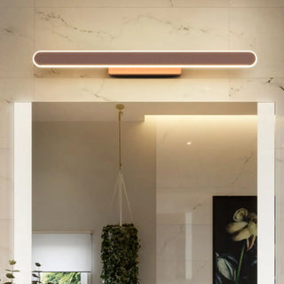 Pink Modern Rectangular Metal Bathroom Vanity Light Zawala Image - 1
