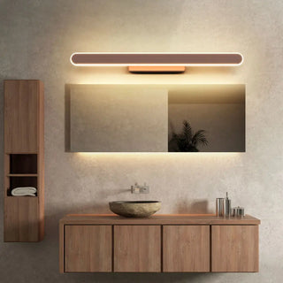 Pink Modern Rectangular Metal Bathroom Vanity Light Zawala Image - 2