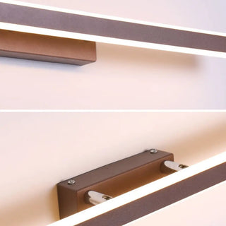 Pink Modern Rectangular Metal Bathroom Vanity Light Zawala Image - 9