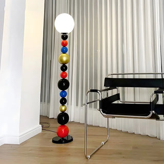 Colorful Round Ball Glass LED Modern Floor Lamp Zawala Image - 1