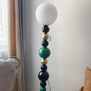 Colorful Round Ball Glass LED Modern Floor Lamp Zawala Image - 10