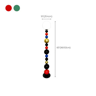 Colorful Round Ball Glass LED Modern Floor Lamp Zawala #size