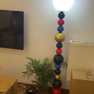 Colorful Round Ball Glass LED Modern Floor Lamp Zawala Image - 5