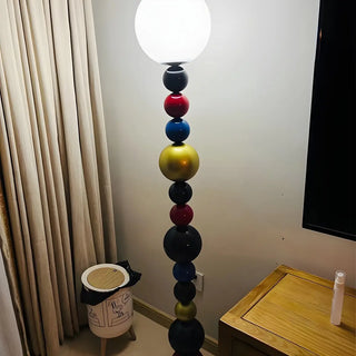 Colorful Round Ball Glass LED Modern Floor Lamp Zawala Image - 6