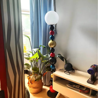 Colorful Round Ball Glass LED Modern Floor Lamp Zawala Image - 7