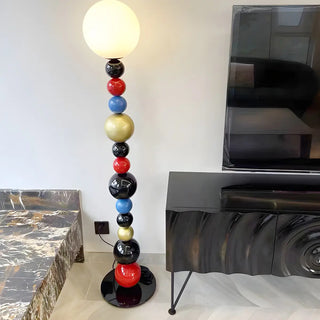 Colorful Round Ball Glass LED Modern Floor Lamp Zawala Image - 8
