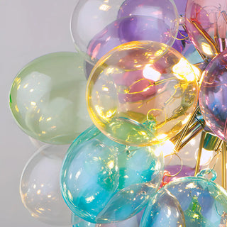 ZOWALA - Modern Colorful Glass Orb Chandelier Image - 5
