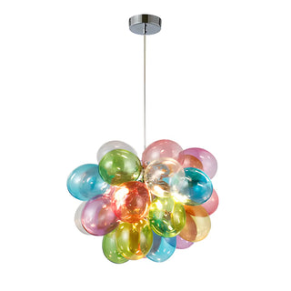 ZOWALA - Modern Colorful Glass Orb Chandelier Image - 7