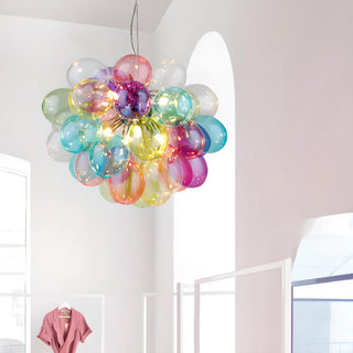 ZOWALA - Modern Colorful Glass Orb Chandelier Image - 3