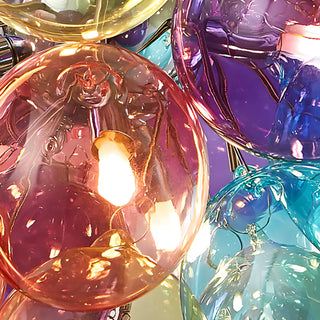 ZOWALA - Modern Colorful Glass Orb Chandelier Image - 11