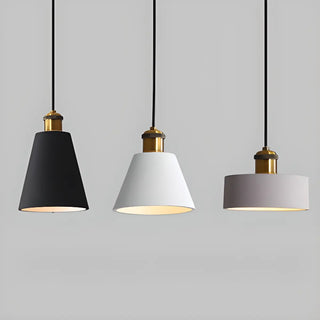 ZOWALA - Colorful Cone Pendant Light Set Modern Metal Design Image - 16