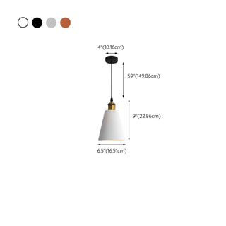 ZOWALA - Colorful Cone Pendant Light Set Modern Metal Design #size