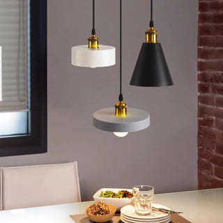ZOWALA - Colorful Cone Pendant Light Set Modern Metal Design Image - 3