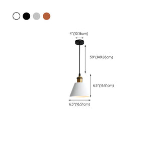 ZOWALA - Colorful Cone Pendant Light Set Modern Metal Design Image - 30
