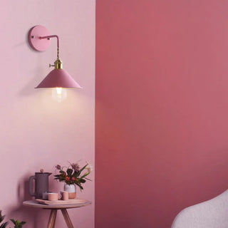 Colorful Modern Industrial Cone Metal Wall Sconce Zawala Image - 3