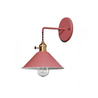 Colorful Modern Industrial Cone Metal Wall Sconce Zawala Image - 7