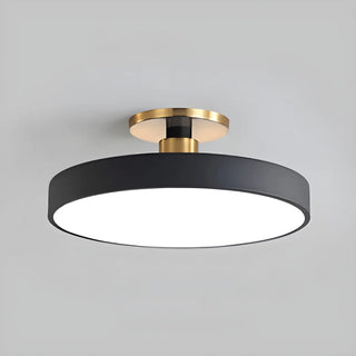 ZOWALA - Modern Concise Beige Circle Semi-Flush Mount Light Image - 7