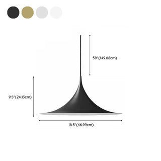 Modern Cone Metal Pendant Light for Kitchen Black Zawala #size