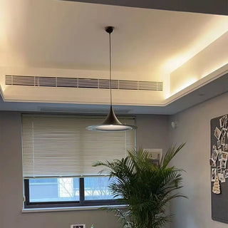 Modern Cone Metal Pendant Light for Kitchen Black Zawala Image - 3