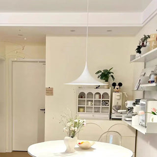 Modern Cone Metal Pendant Light for Kitchen Black Zawala Image - 5