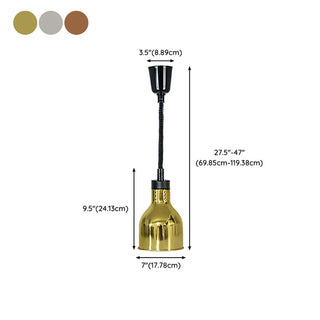 ZOWALA - Modern Colorful Cone Metal Dining Room Pendant Light #size