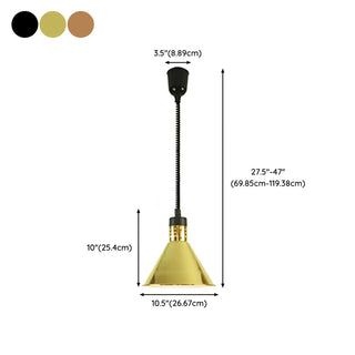 ZOWALA - Modern Colorful Cone Metal Dining Room Pendant Light Image - 32