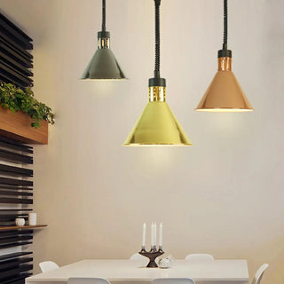 ZOWALA - Modern Colorful Cone Metal Dining Room Pendant Light Image - 8