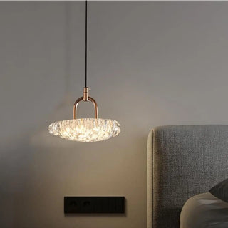 ZOWALA - Modern Copper Clear Acrylic Pebble Pendant Light Image - 1