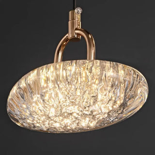 ZOWALA - Modern Copper Clear Acrylic Pebble Pendant Light Image - 11
