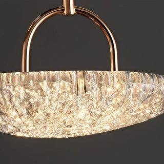 ZOWALA - Modern Copper Clear Acrylic Pebble Pendant Light Image - 12