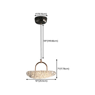 ZOWALA - Modern Copper Clear Acrylic Pebble Pendant Light Image - 15
