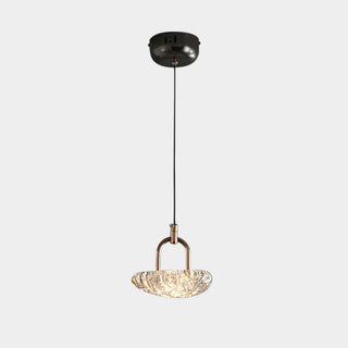 ZOWALA - Modern Copper Clear Acrylic Pebble Pendant Light Image - 6