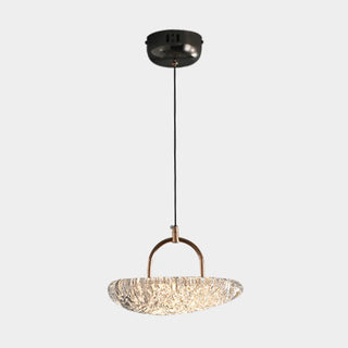 ZOWALA - Modern Copper Clear Acrylic Pebble Pendant Light Image - 8