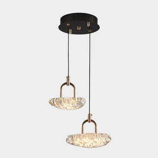 ZOWALA - Modern Copper Clear Acrylic Pebble Pendant Light Image - 9
