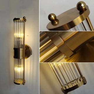 Contemporary Ribbed Glass Bathroom Mirror Vanity Light Zawala Image - 12