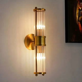 Contemporary Ribbed Glass Bathroom Mirror Vanity Light Zawala Image - 13