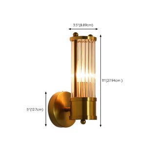 Contemporary Ribbed Glass Bathroom Mirror Vanity Light Zawala #size