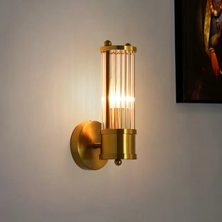 Contemporary Ribbed Glass Bathroom Mirror Vanity Light Zawala Image - 6