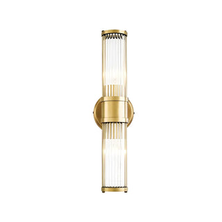 Contemporary Ribbed Glass Bathroom Mirror Vanity Light Zawala Image - 7