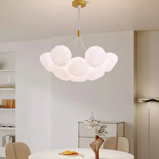 ZOWALA - White Pumpkin Resin Cluster Living Room Bubble Chandelier Image - 3