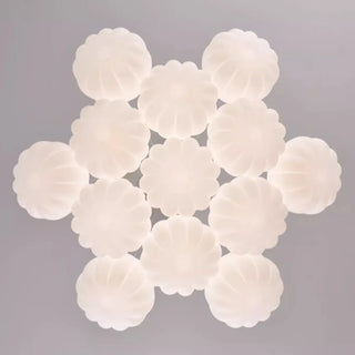 ZOWALA - White Pumpkin Resin Cluster Living Room Bubble Chandelier Image - 8