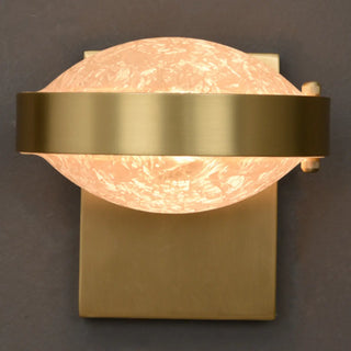 Modern Black Metal Frosted Glass Globe Wall Sconce Zawala Image - 13