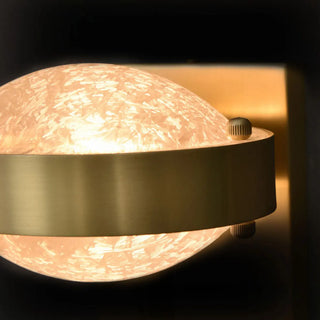 Modern Black Metal Frosted Glass Globe Wall Sconce Zawala Image - 15