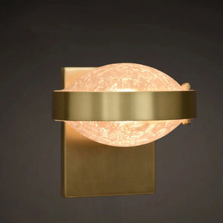 Modern Black Metal Frosted Glass Globe Wall Sconce Zawala Image - 4