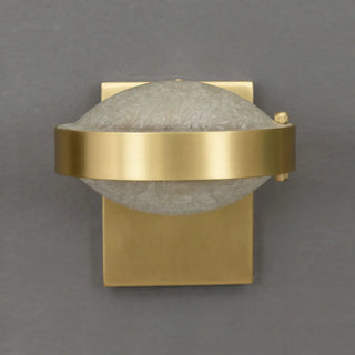 Modern Black Metal Frosted Glass Globe Wall Sconce Zawala Image - 9