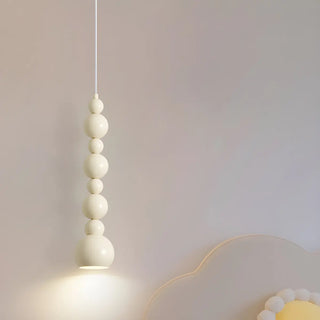 Modern Bedroom Beaded Cream Globe Pendant Light Zawala Image - 13