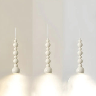 Modern Bedroom Beaded Cream Globe Pendant Light Zawala Image - 14