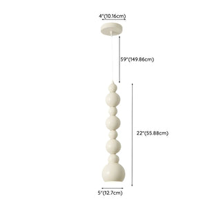 Modern Bedroom Beaded Cream Globe Pendant Light Zawala Image - 19