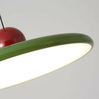ZOWALA - Modern Disc Cream Round Acrylic Dining Room Pendant Light Image - 10